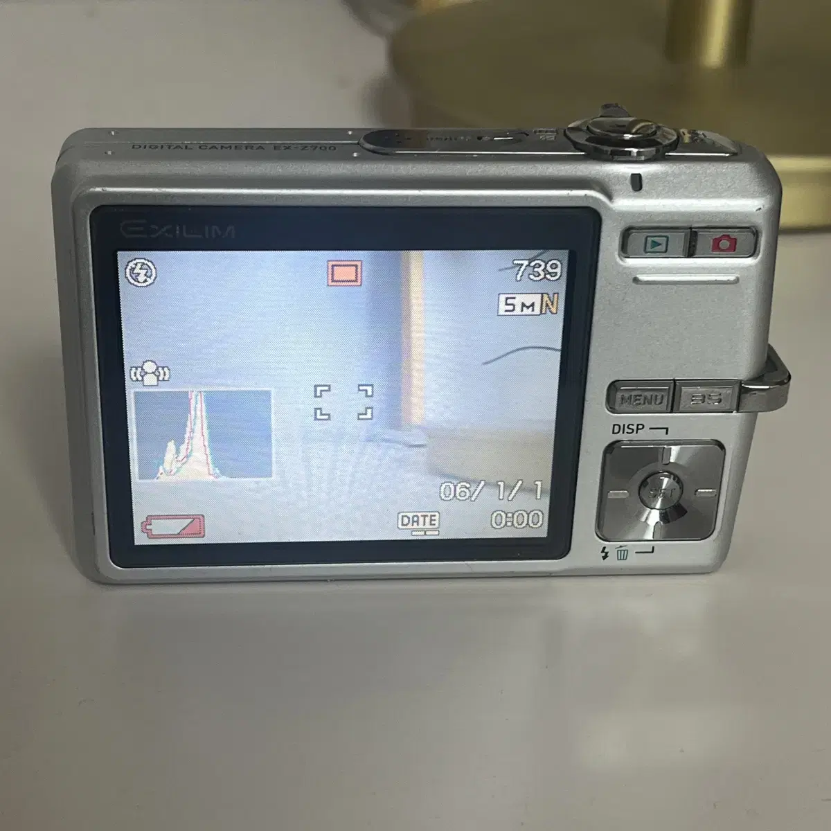 카시오 casio exlim ex-z700 디지털 카메라 실버