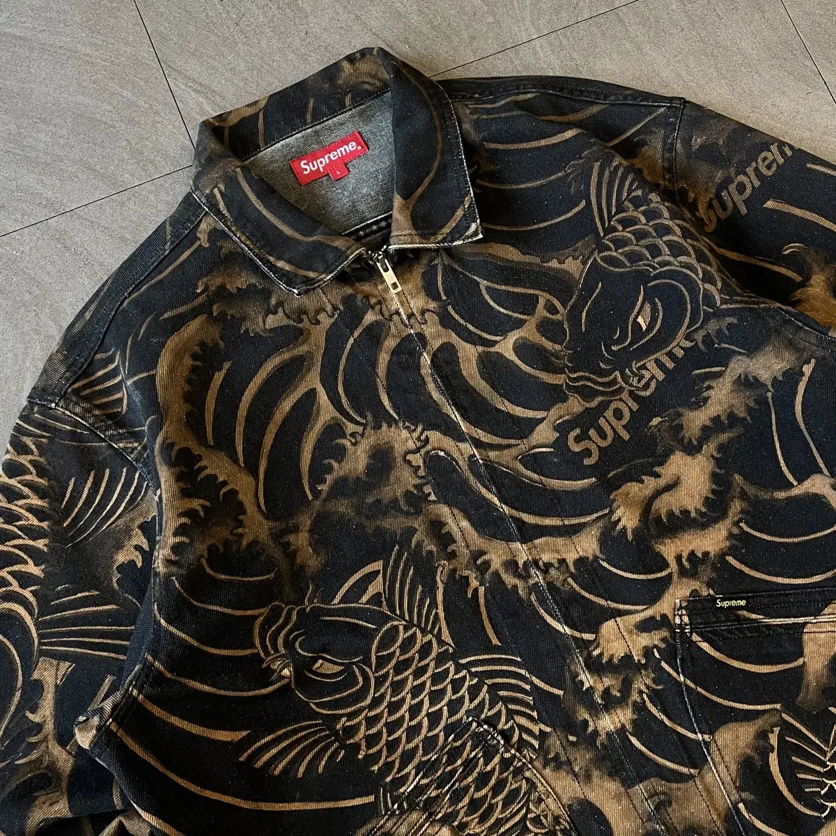 20ss Supreme waves work jacket