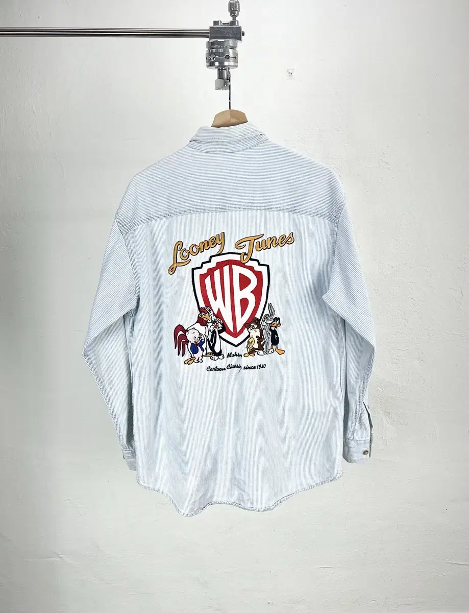 Warner Bros. Looney Tunes Striped Cartoon Shirt