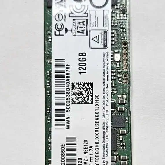 삼성 m.2 sata ssd 120GB