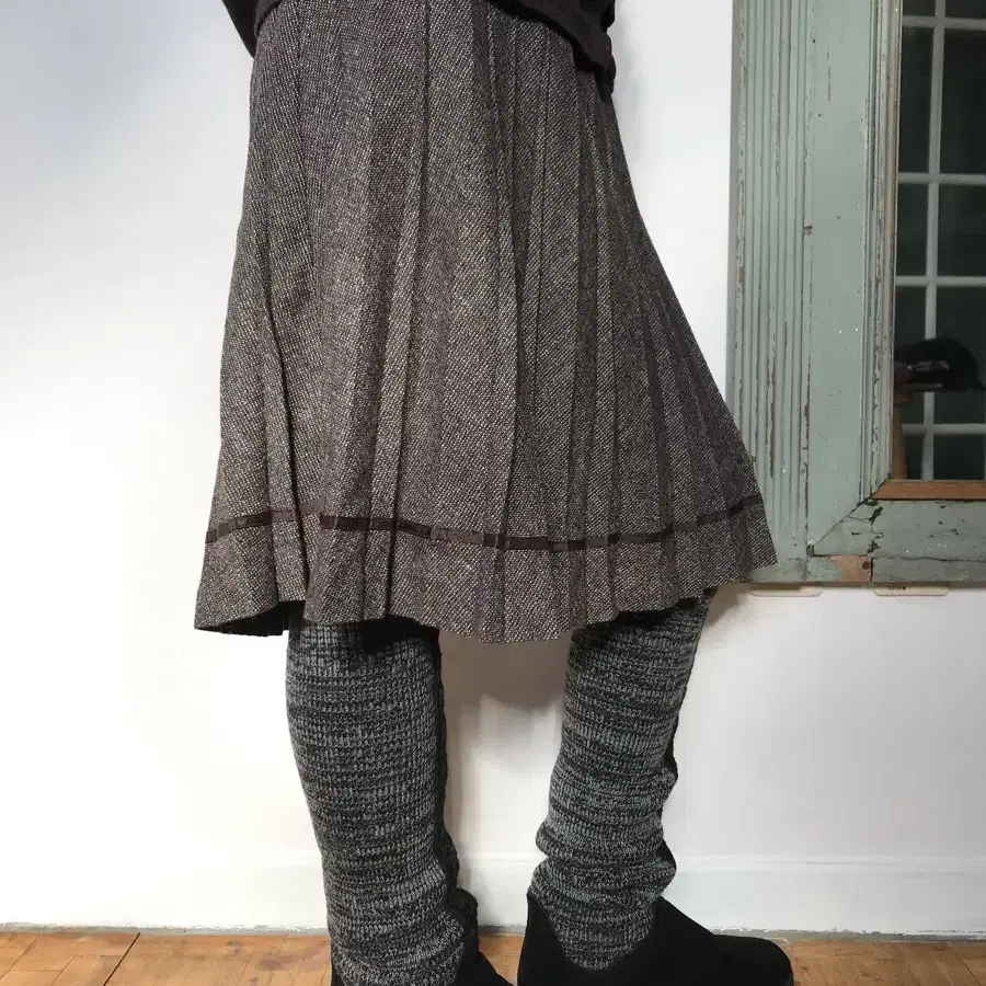 vintage knit long boots