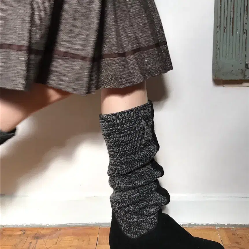 vintage knit long boots