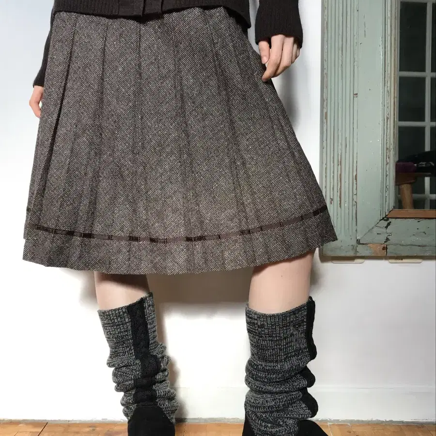 vintage knit long boots