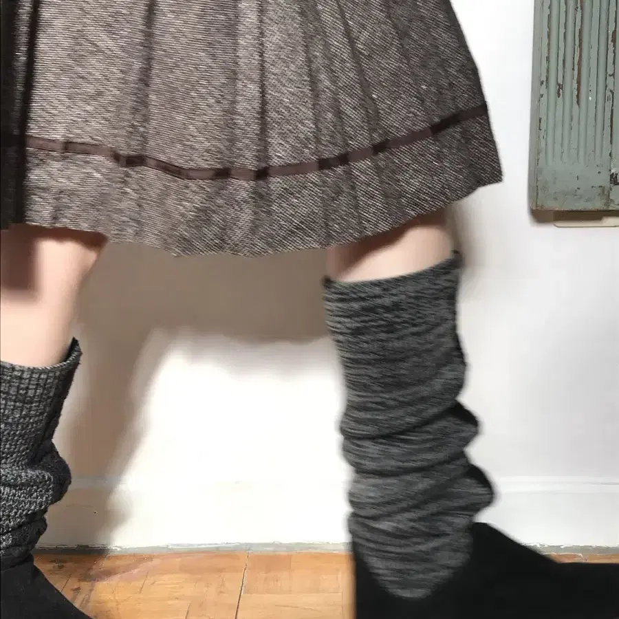 vintage knit long boots