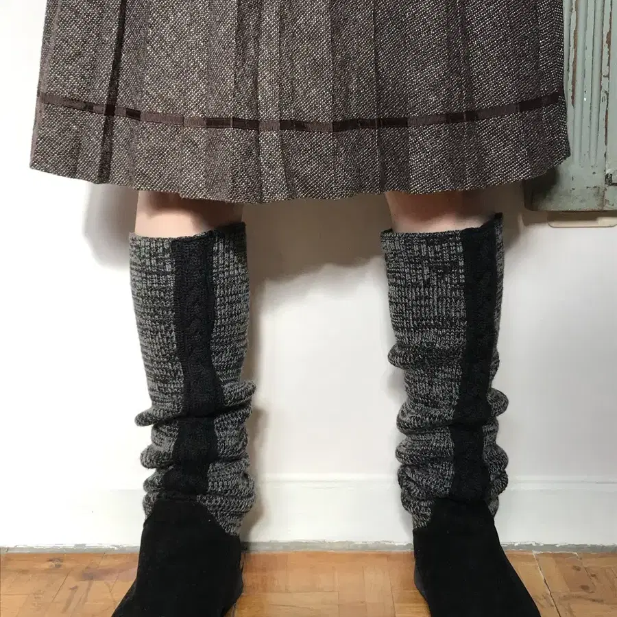 vintage knit long boots