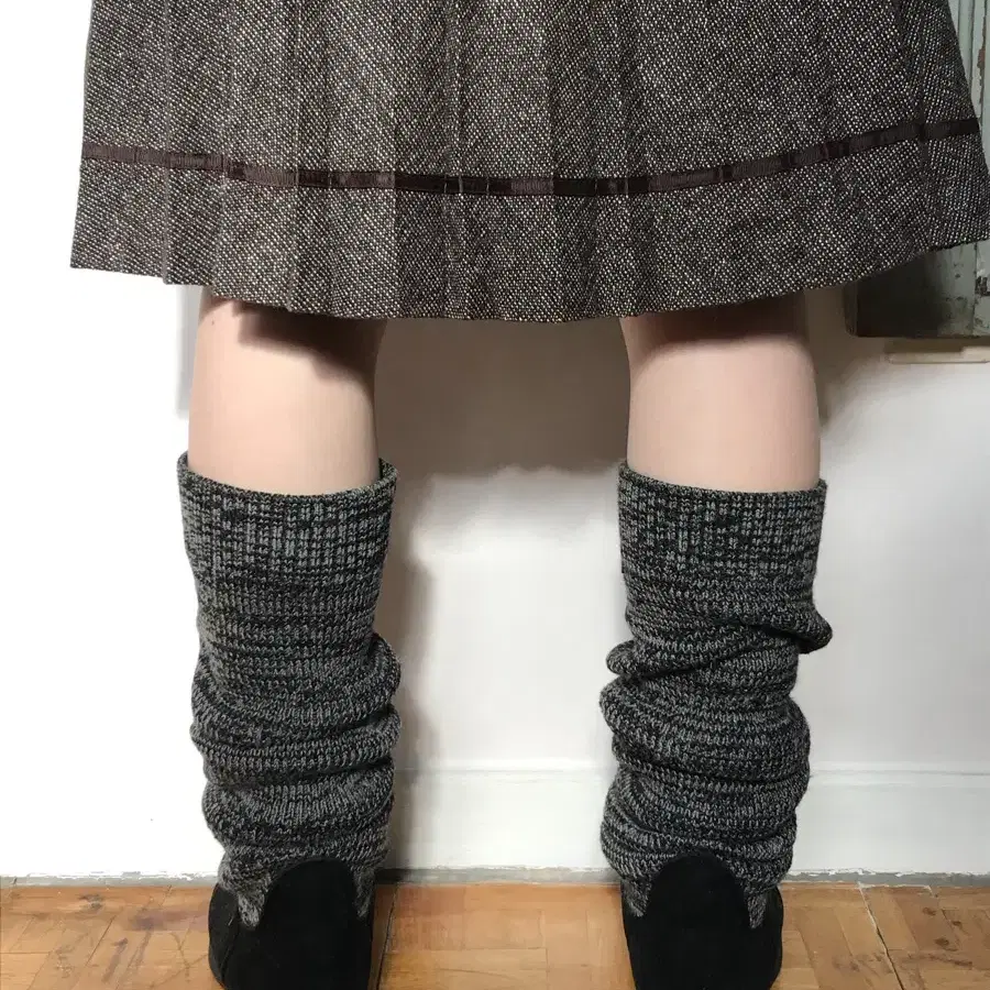 vintage knit long boots