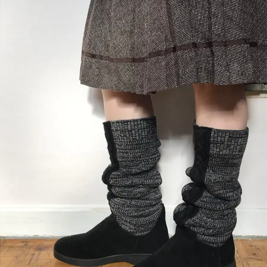 vintage knit long boots