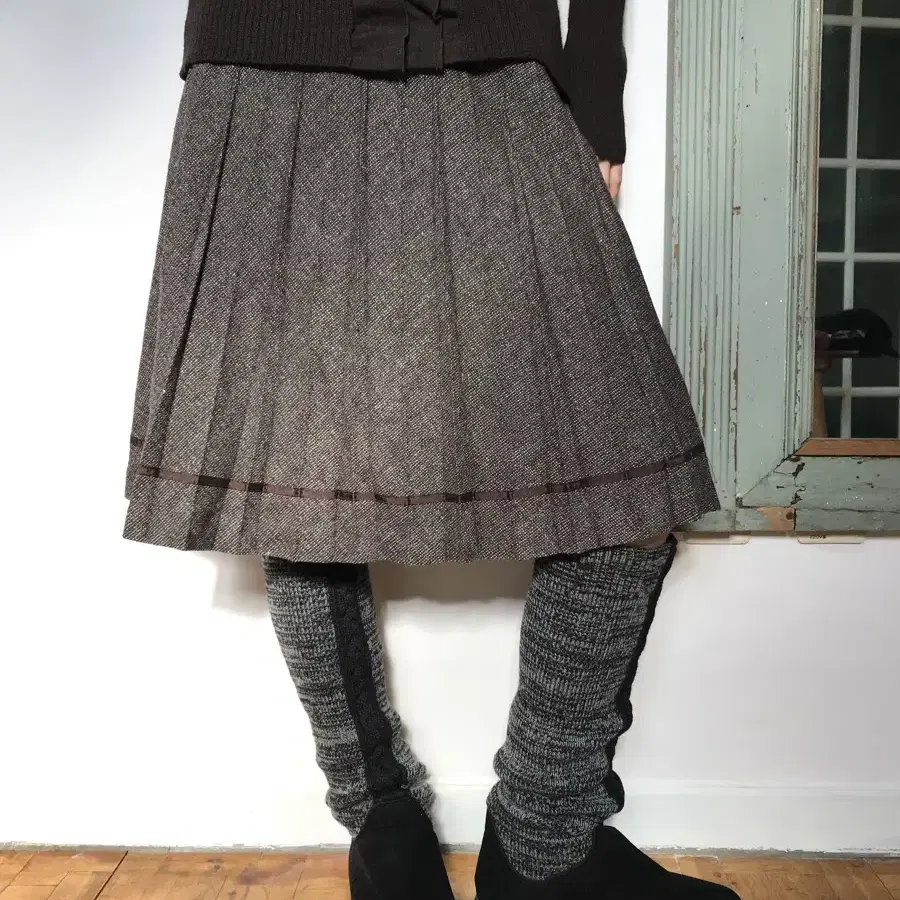 vintage knit long boots