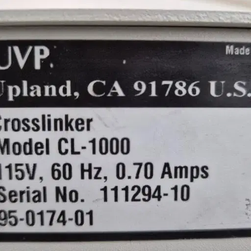 UVP CL-1000 Ultraiolet Crosslinker