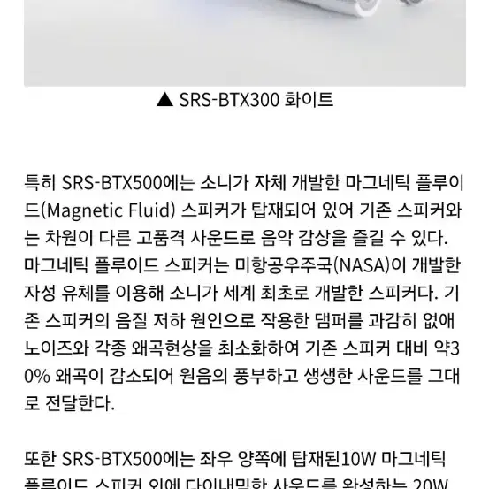 소니 BTX300 블루투스 스피커 20W급