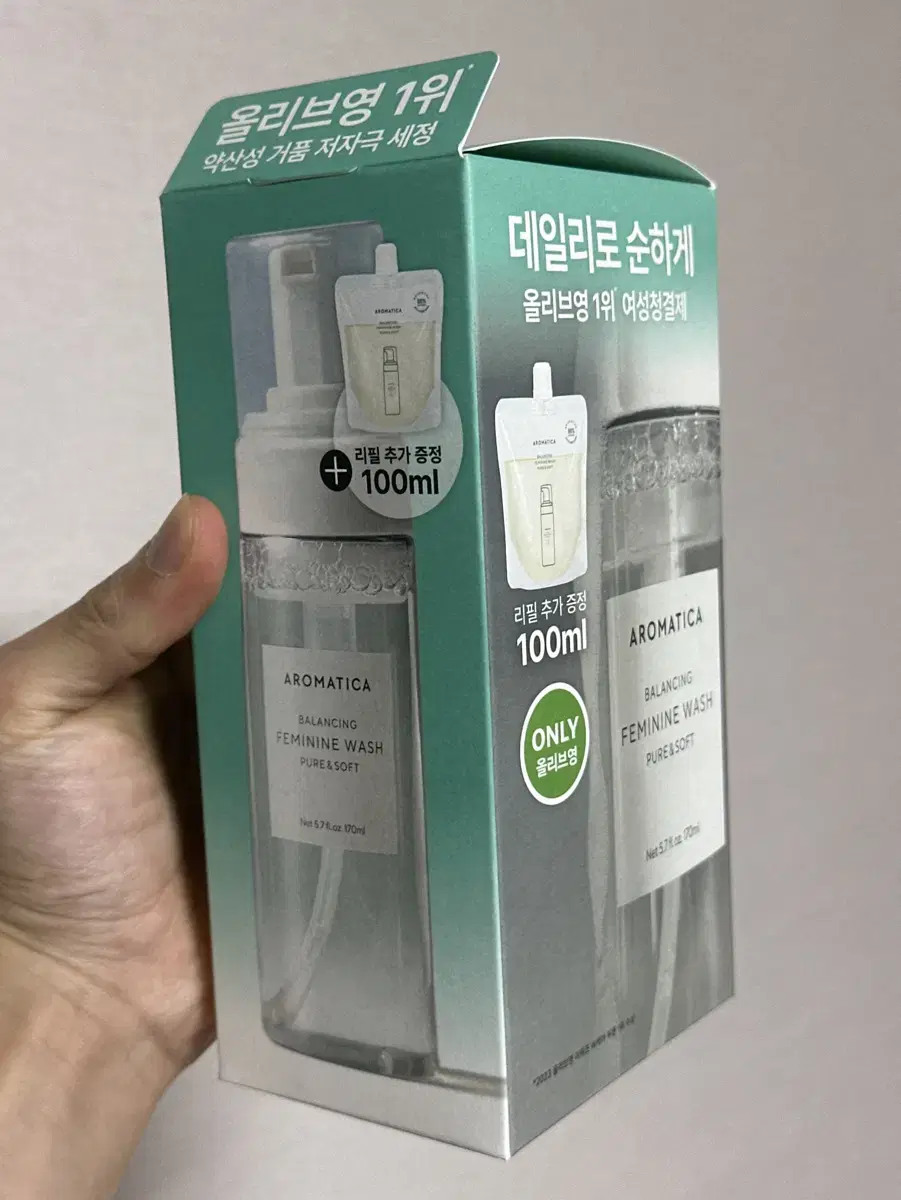 새상품) 아로마티카 여성청결제 170ml +리필 100ml 올리브영