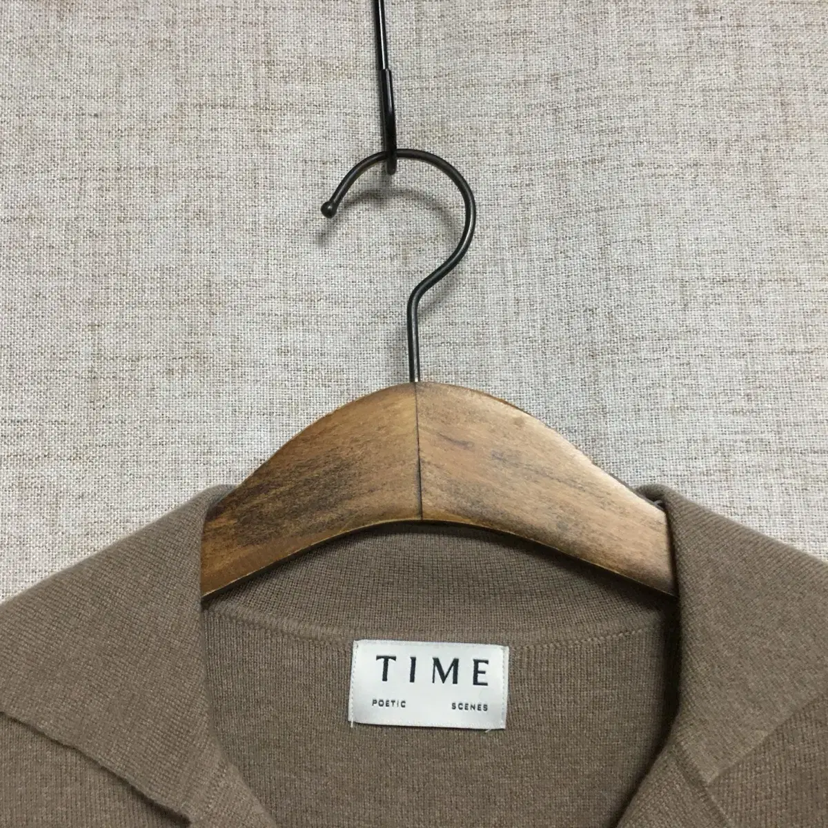 TIME 타임 21fw 카라 니트 가디건 90