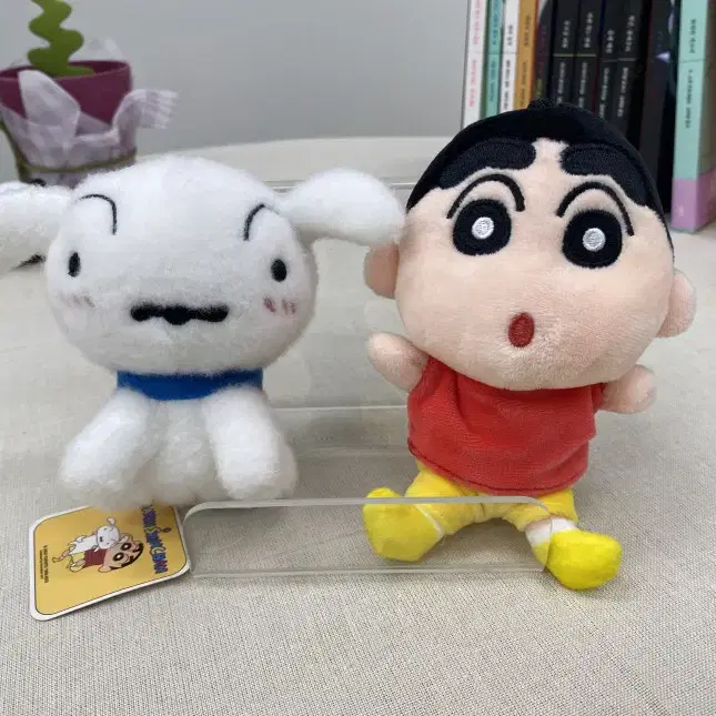 짱구는 못말려 봉제인형 키링 가방고리 (짱구 15cm 흰둥이 10cm)