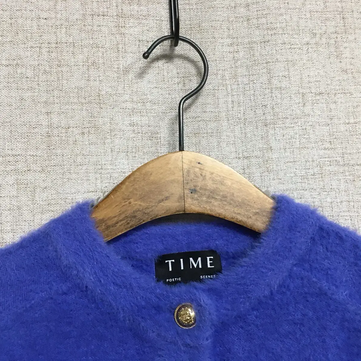 TIME 타임 22fw 페이크퍼 가디건 90