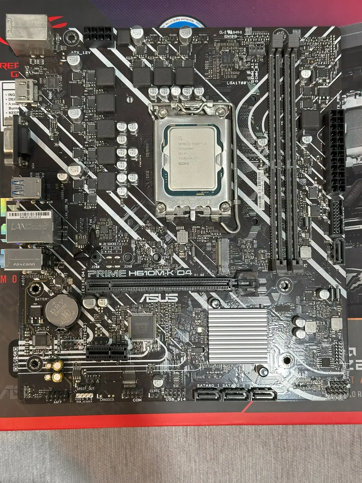 asus prime h610m-k d4 메인보드 팝니다.