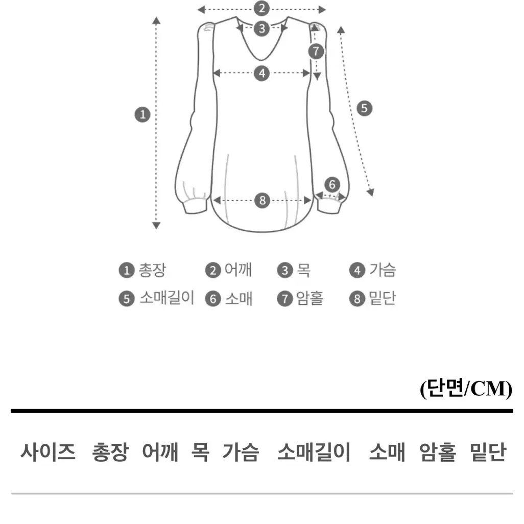 퍼프 셔링 블라우스 셔츠