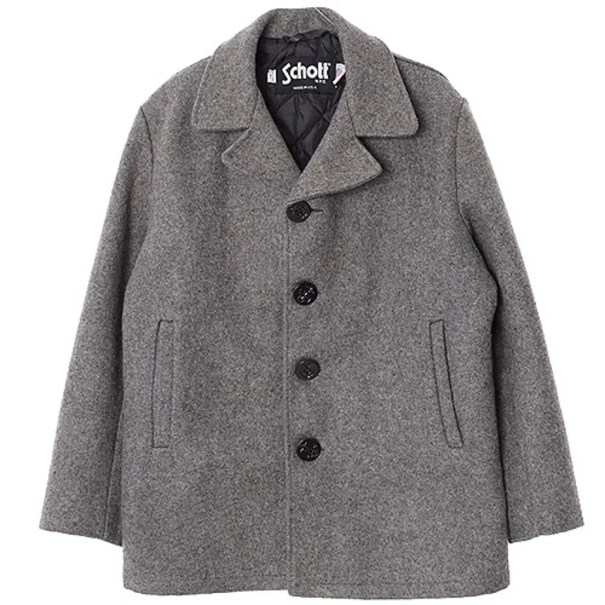 쇼트 싱글 피코트 42사이즈 Schott pea coat