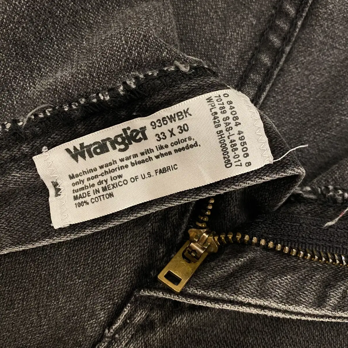 90s Wrangler 랭글러 흑청 데님 팬츠 (32inch)