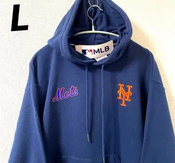 새상품 MLB 뉴욕 메츠 후드티 맨투맨 자수 L 네이비