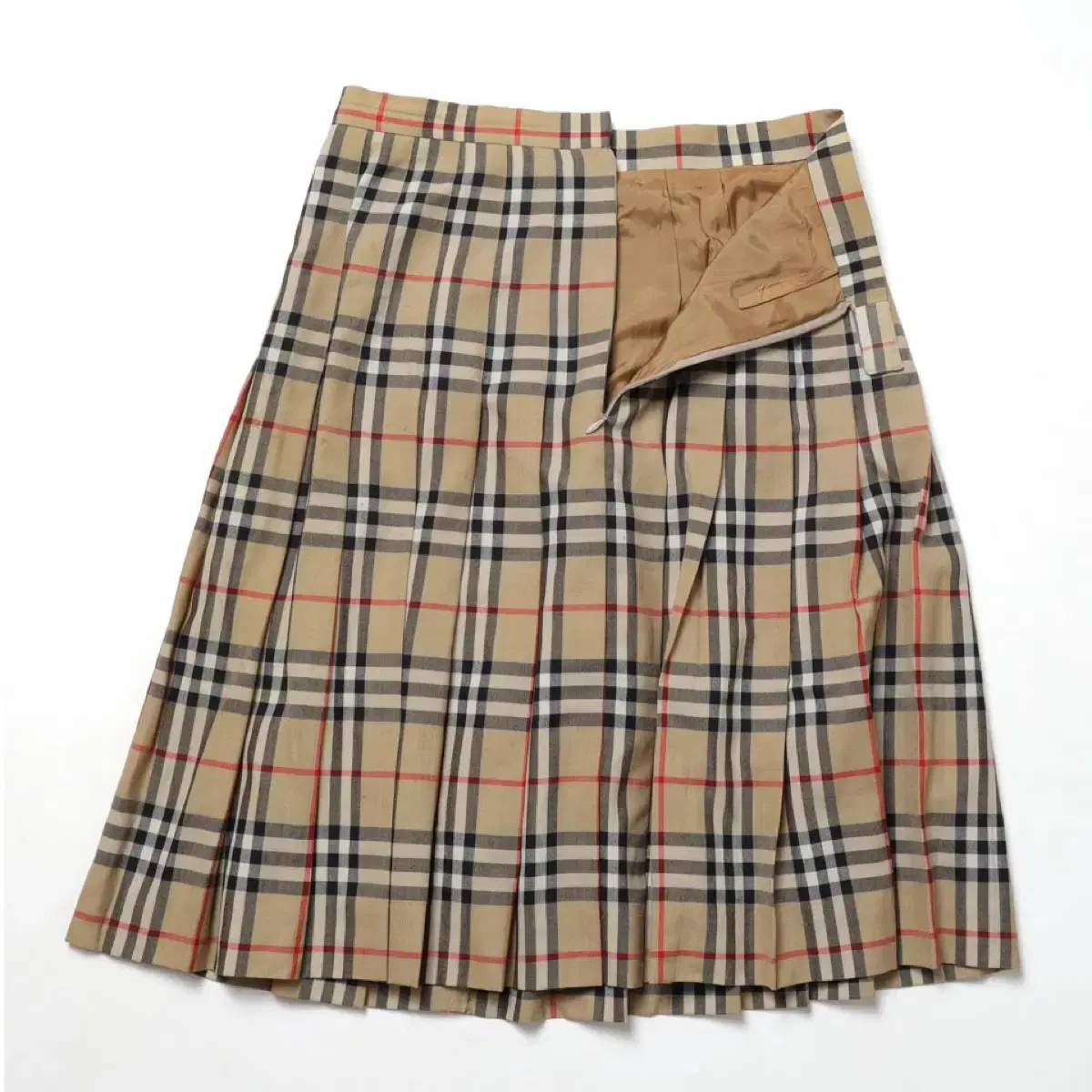 버버리 Nova Check Pleats Skirt