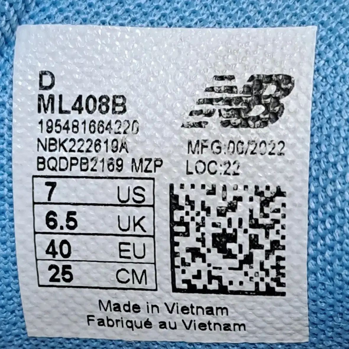 뉴발란스 ML408B 런닝화 운동화  250