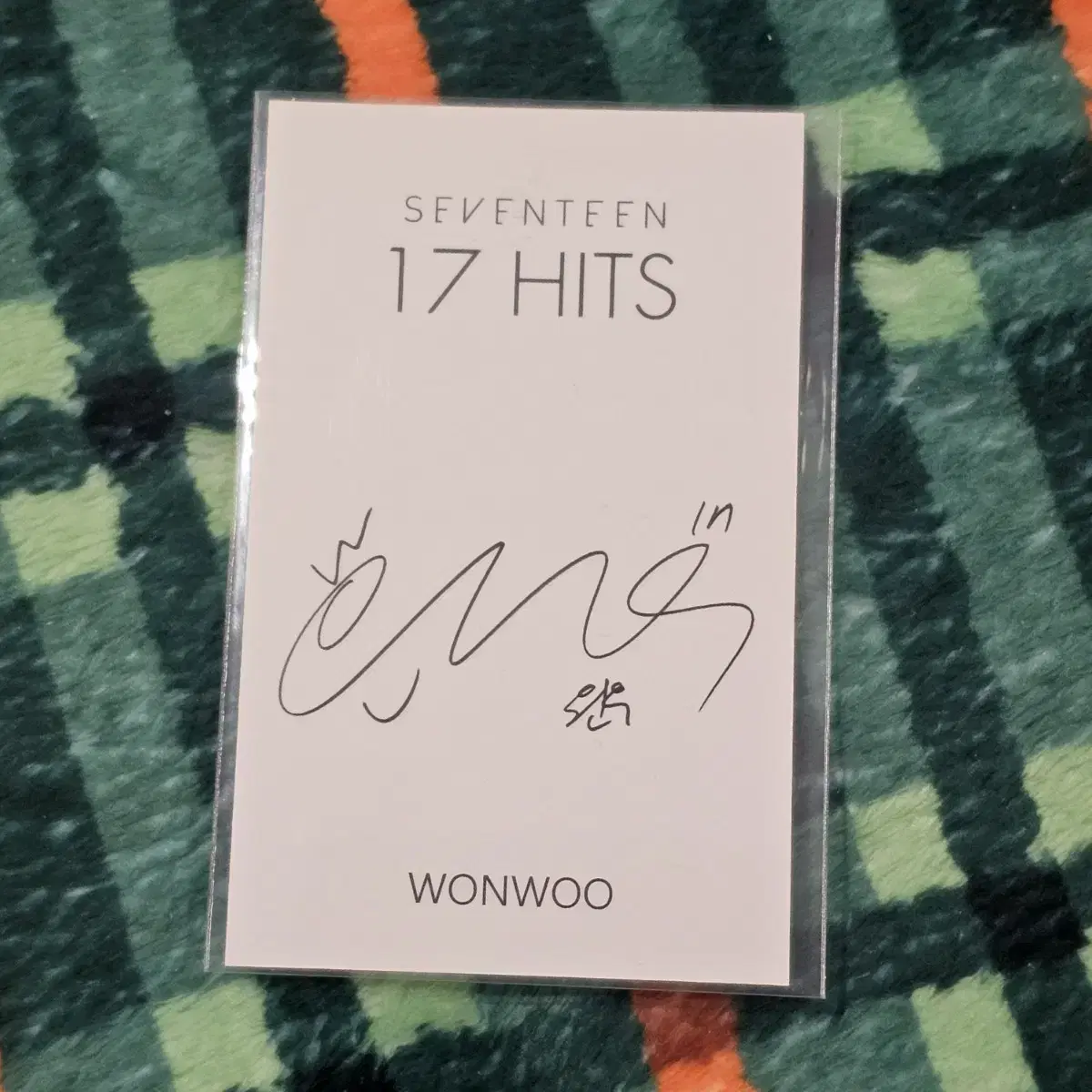 세븐틴 원우 17HITS 대만 포카 seventeen wonwoo 데뷔