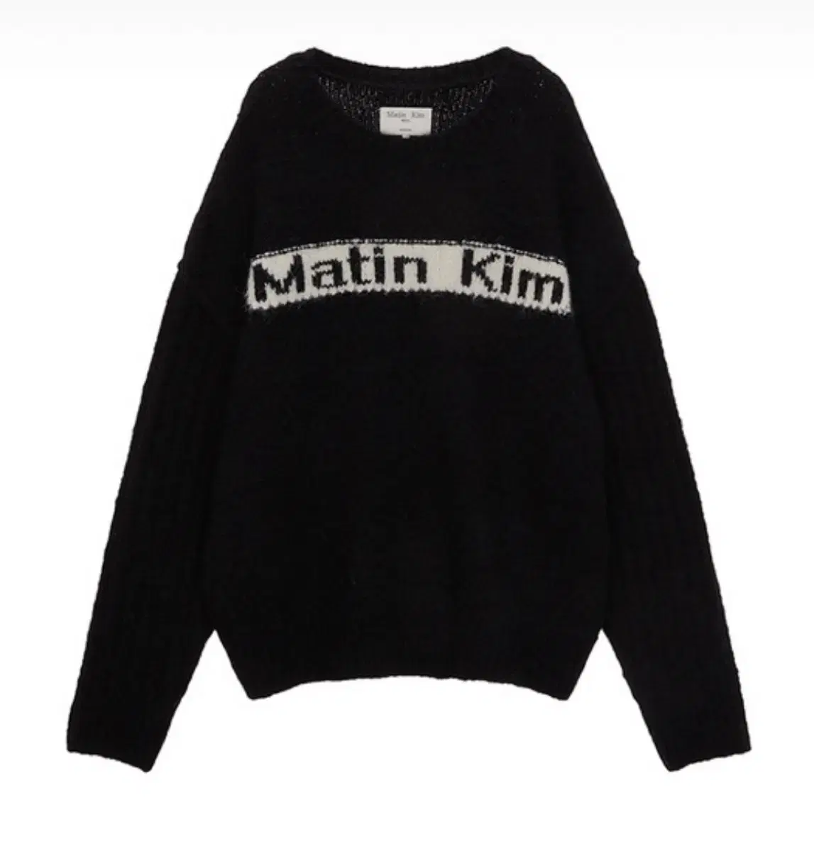 MATIN VOLUME SNUG KNIT PULLOVER IN BLACK