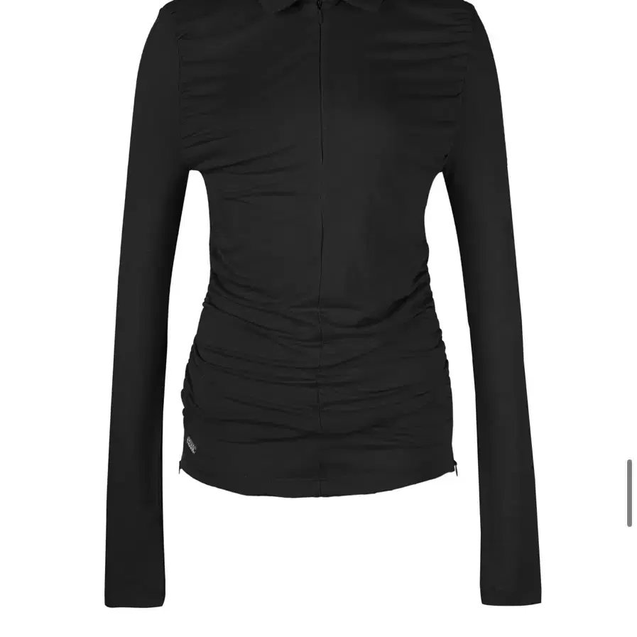 세릭 half zipper collar top black