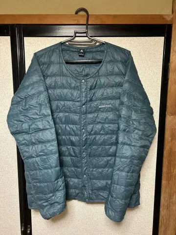 몽벨 800FP 스페리오 다운 라운드 넥 자켓 남성용 L 파랑