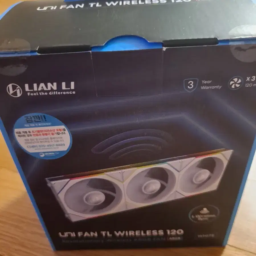 리안리 UNI FAN TL WIRELESS 120mm 화이트 3팩