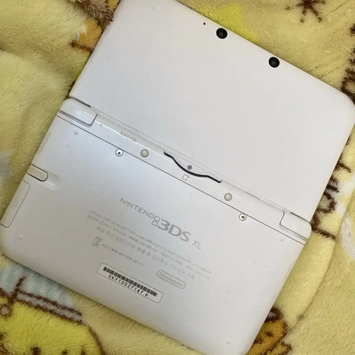 닌텐도 3ds xl 화이트 한국어판 튀동숲 튀어나와요 동물의 숲 칩