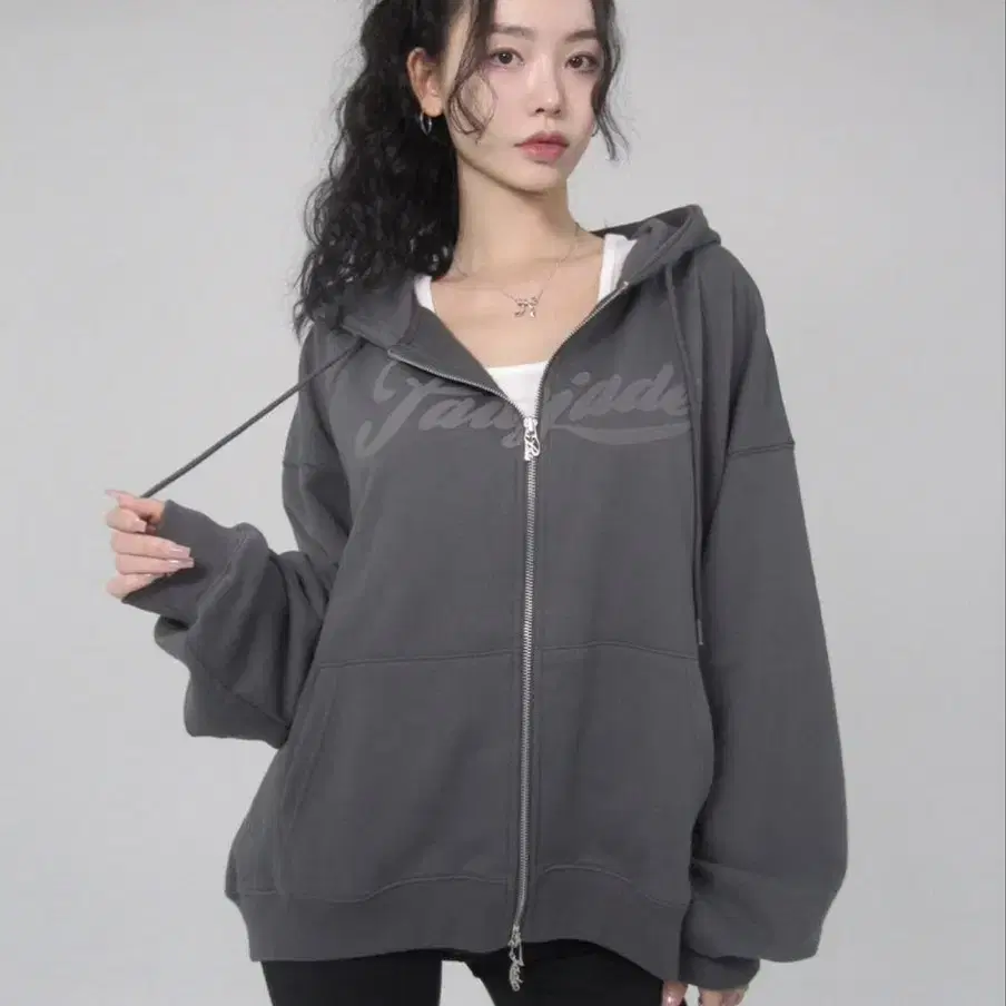 새상품) 페일제이드 Overfit Hood Zip-Up 화이트