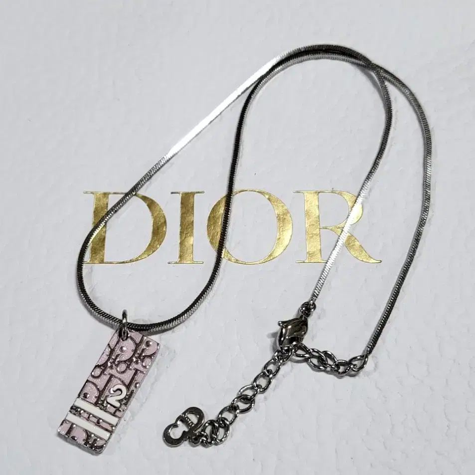 디올 Dior 오블리크 연핑크 목걸이 팬던트 넥크리스