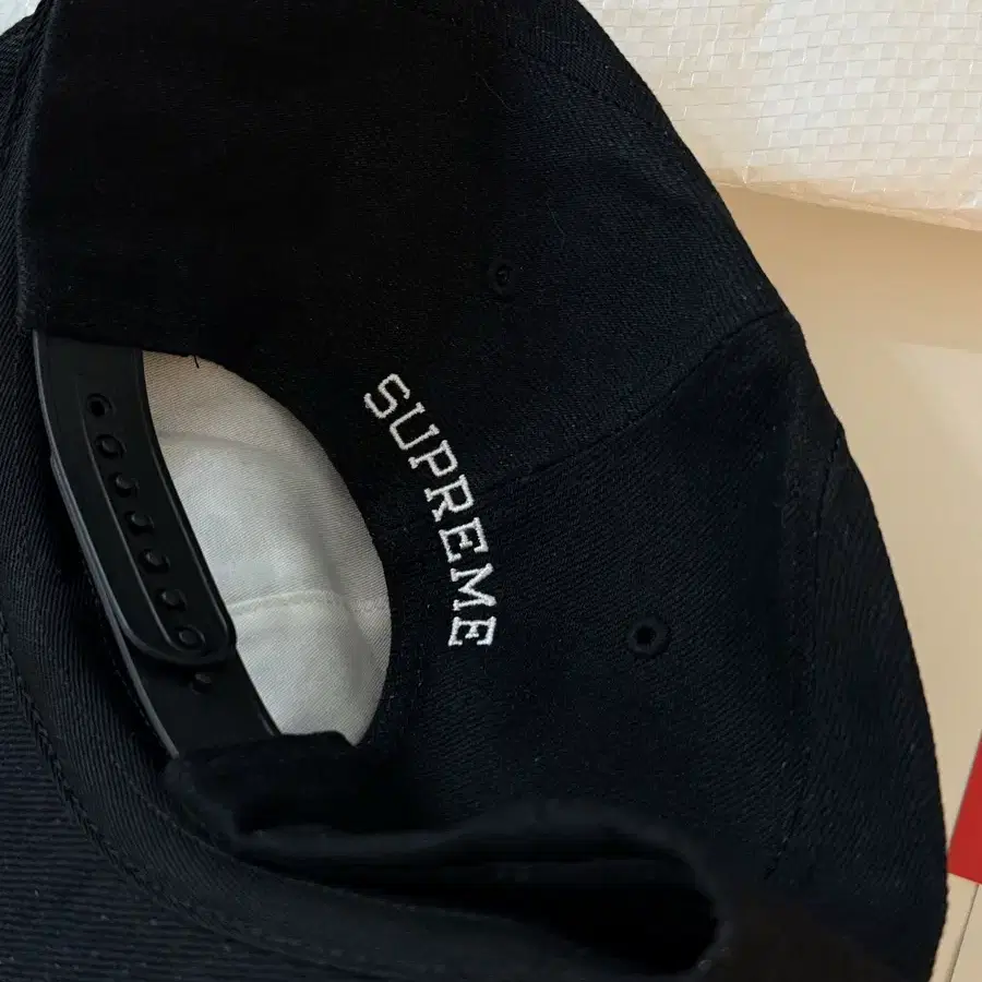 Supreme Script Logo 6-Panel Black - 24SS