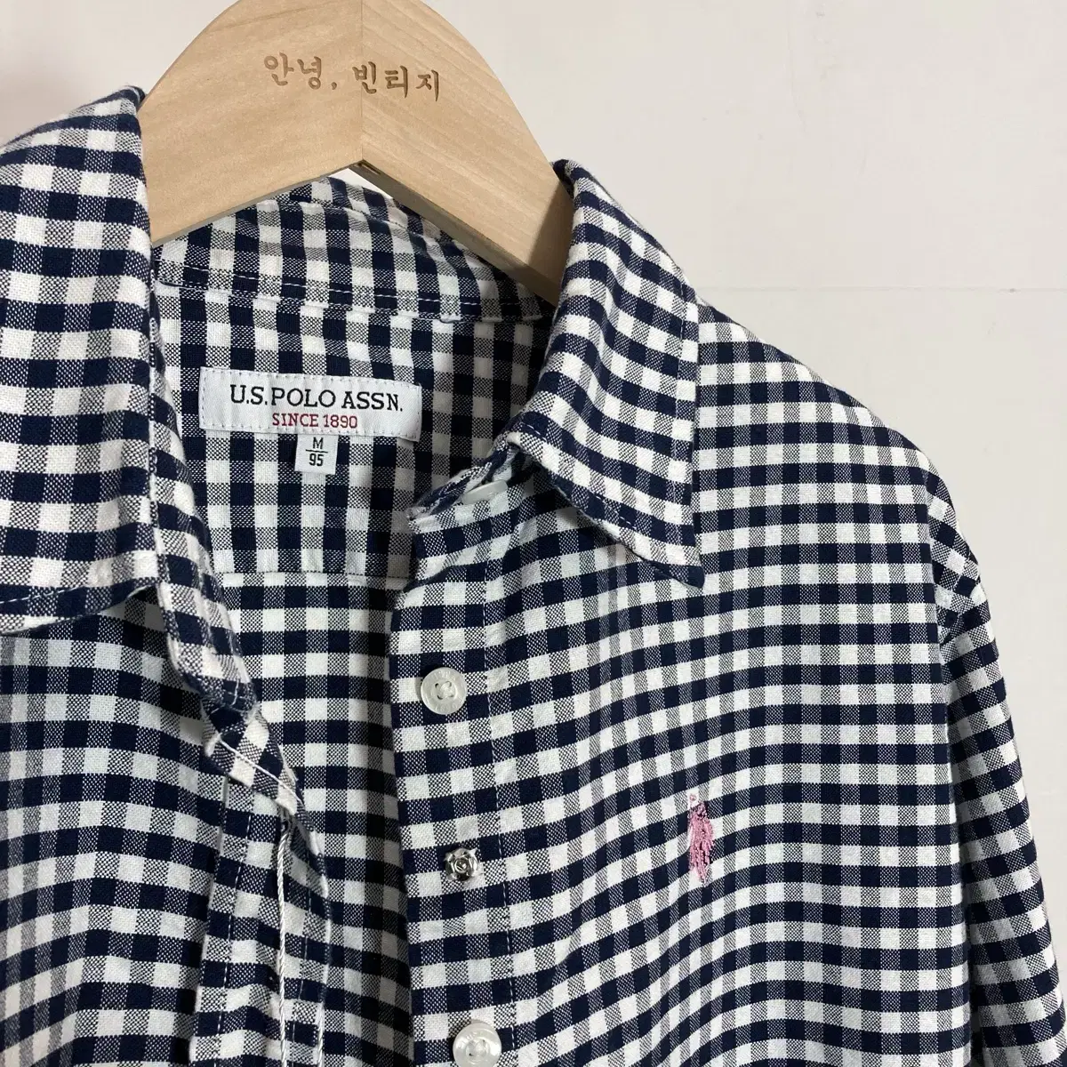 폴로아센 면 셔츠 Size M(95) US POLO Shirt