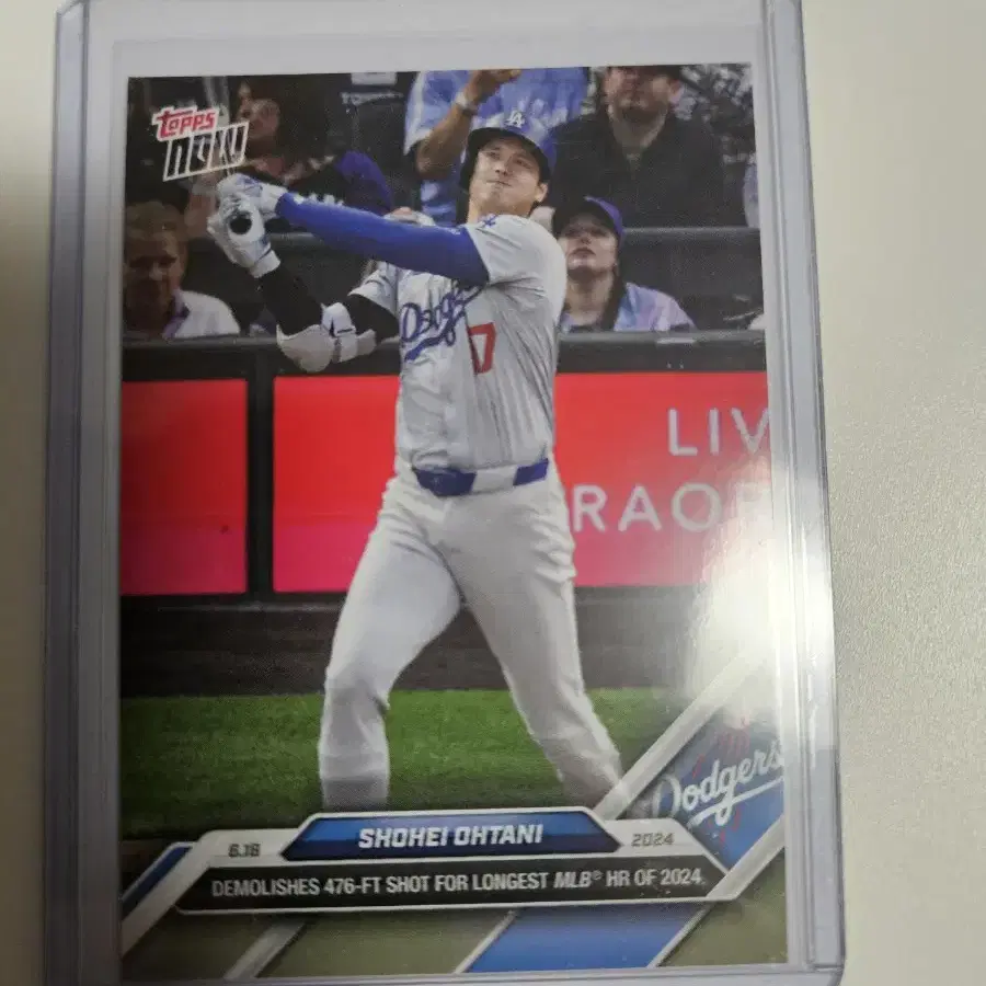 오타니 Topps NOW 24시즌 최장거리 홈런 기념 카드