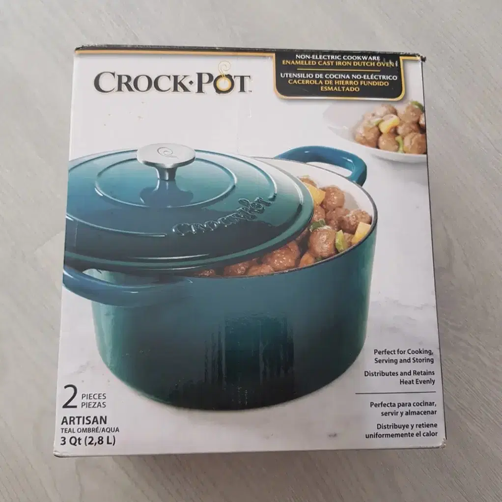 Crock-Pot 아티산에나멜 주철더치오븐3쿼터