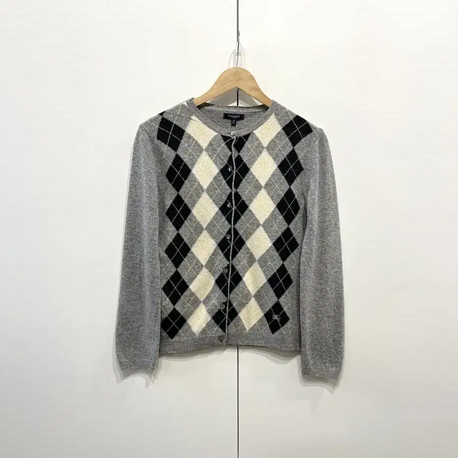 Burberry Argyle Pattern Cardigan