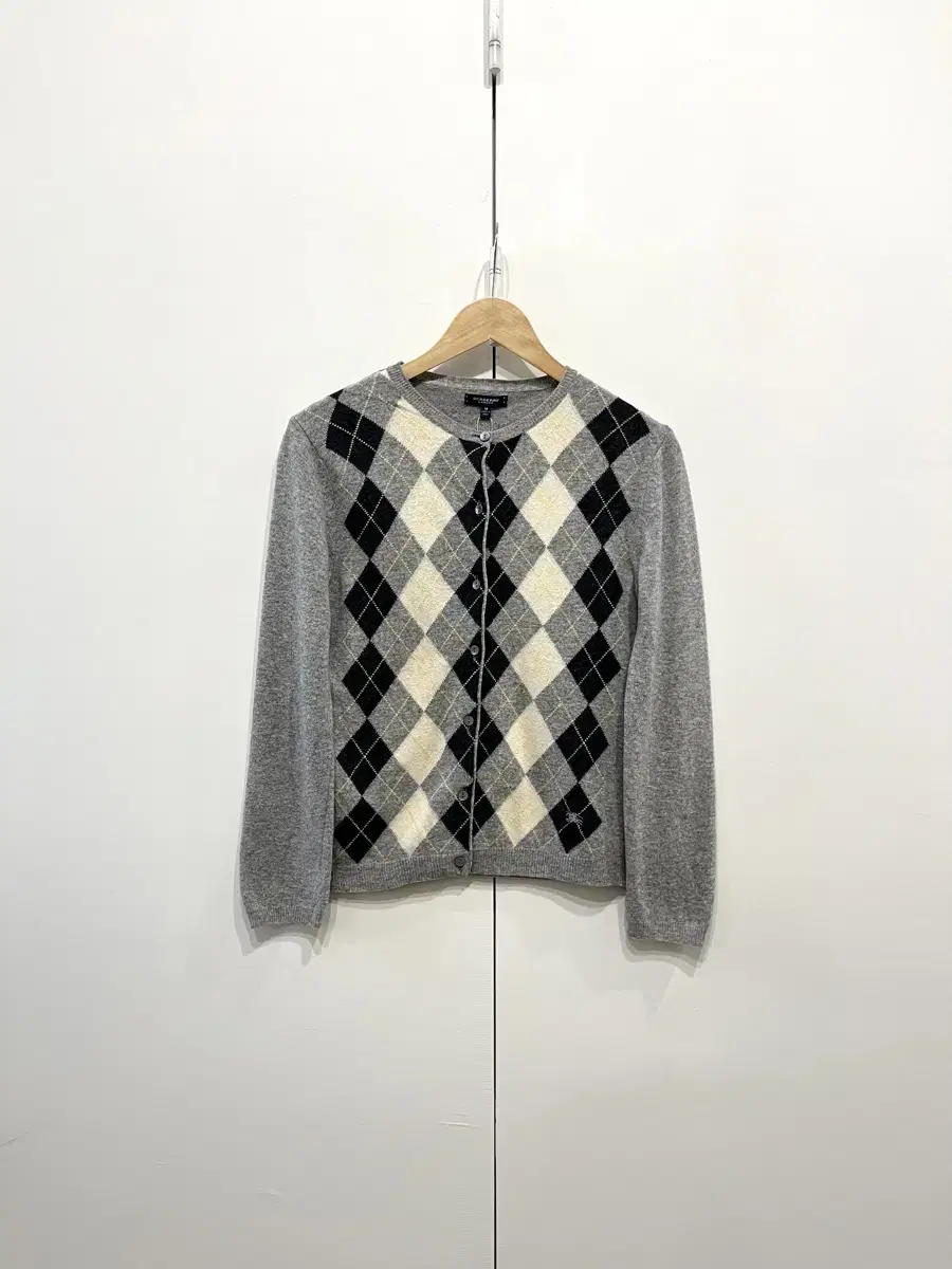 Burberry Argyle Pattern Cardigan