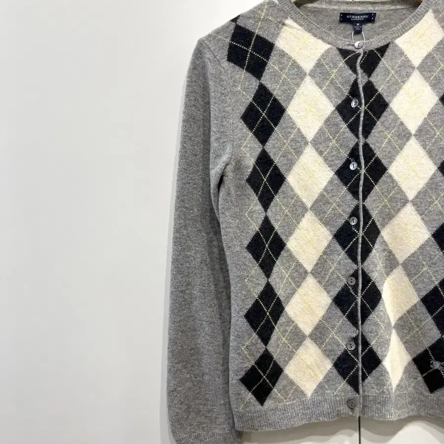 Burberry Argyle Pattern Cardigan