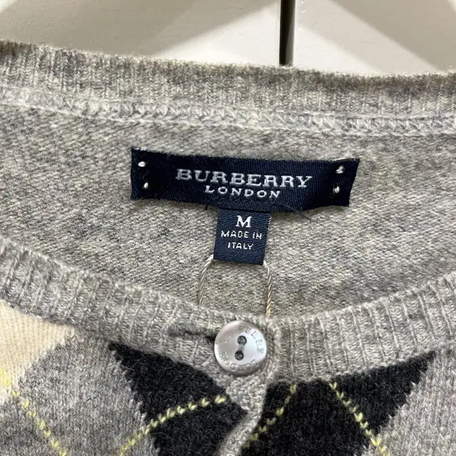 Burberry Argyle Pattern Cardigan