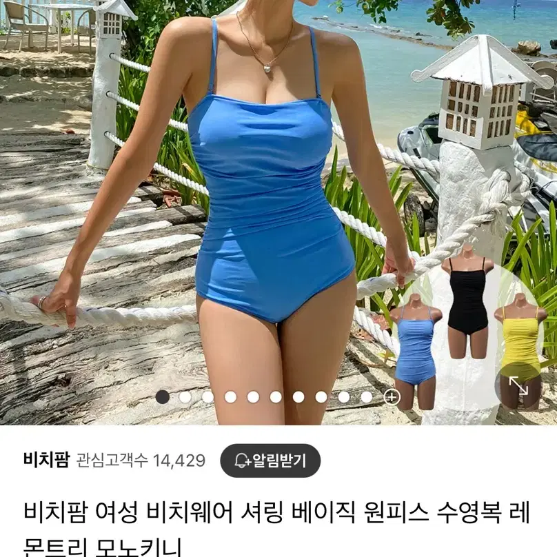 셔링 베이지 원피스모노키니 XL