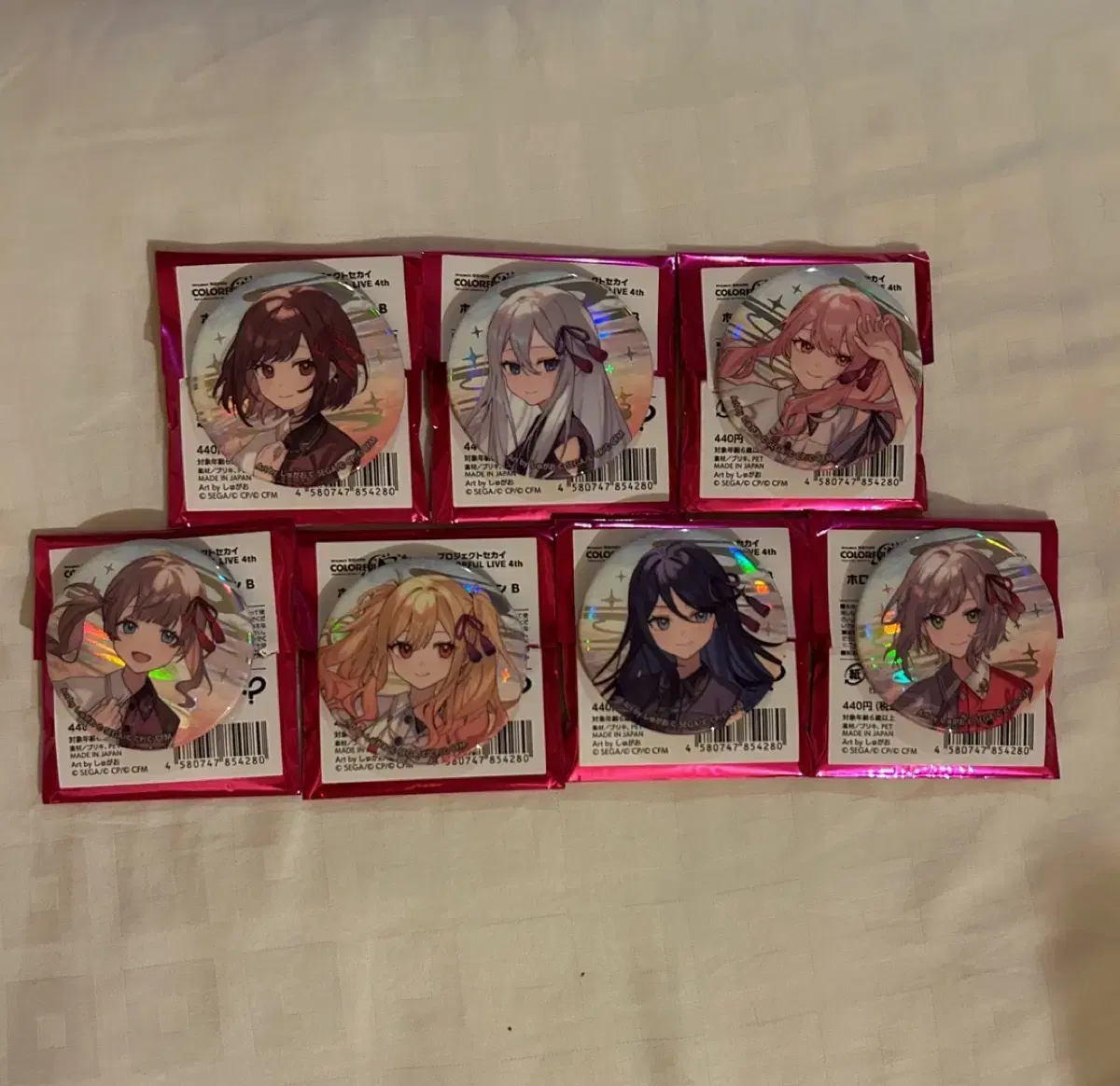 Pseka Sekarai Can Badge Kanade Mizuki Ena Saki Ichika Honami Shiho