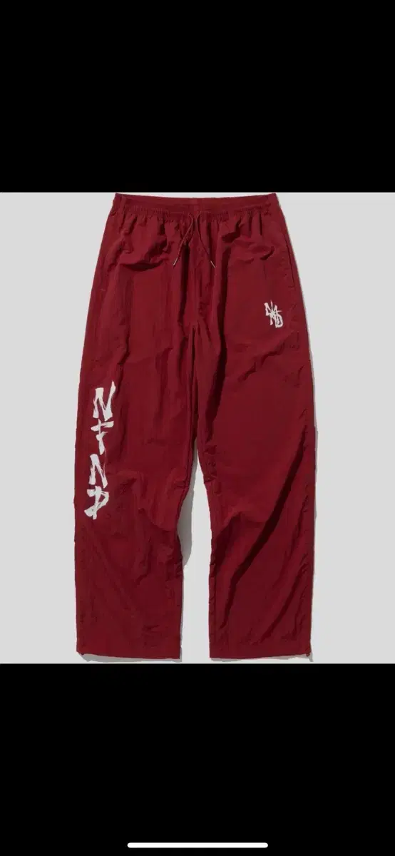 낫포너드 Brush NFND Logo Nylon Pants - Red