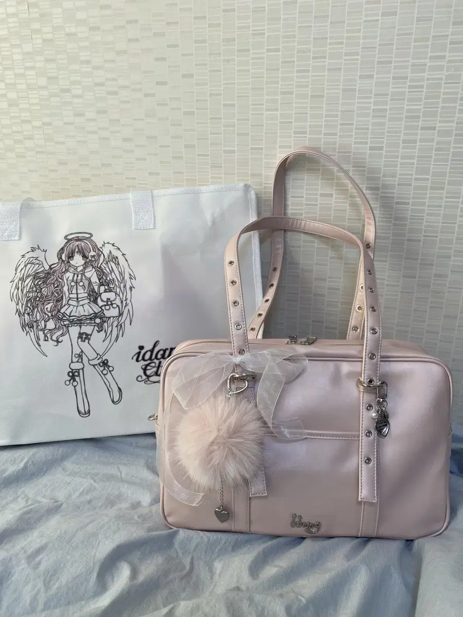 M) I-Dang Club Angeling Limited Pink Medium School Bag