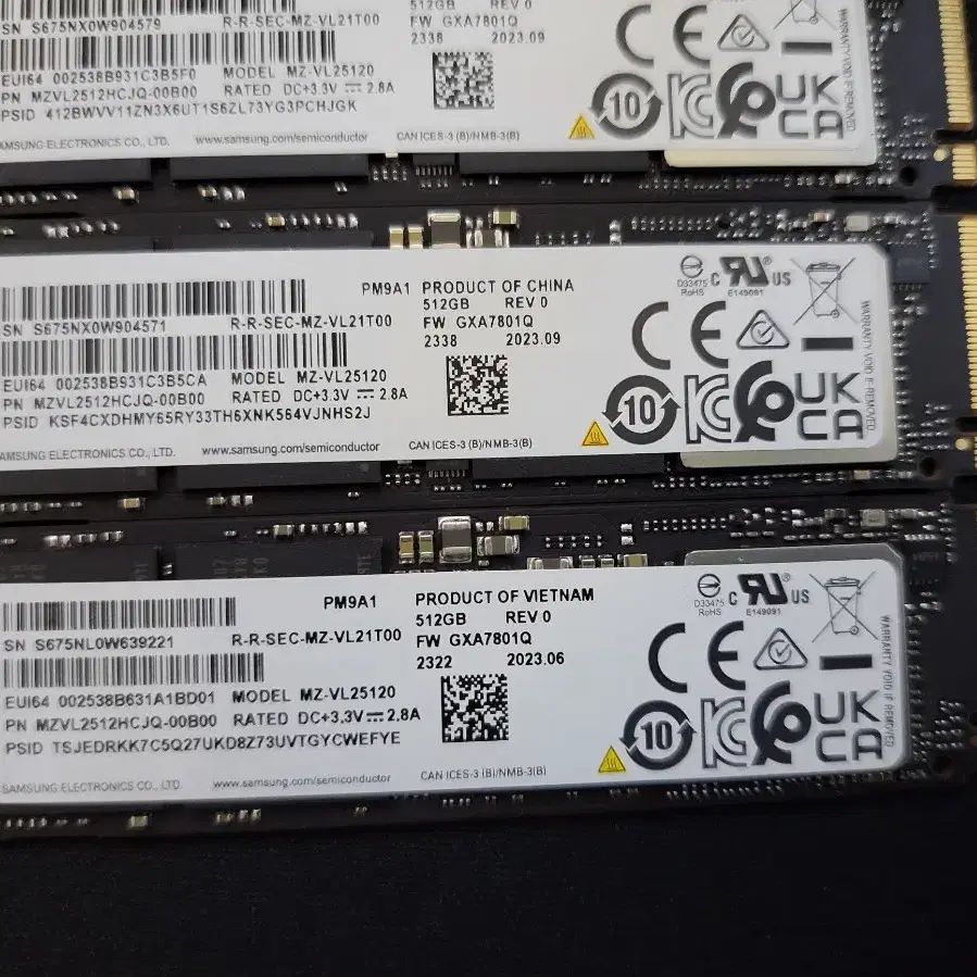 컴퓨터 저장장치 삼성 NVME SSD PM9A1 512GB