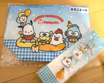 가라아게쿤 x 산리오 캐릭터즈 뽑기 복권 로손 토트백 열쇠고리