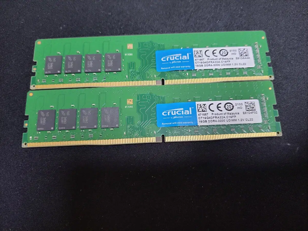 컴퓨터 메모리 CRUCIAL DDR4 3200 16GB(8GB 2개)