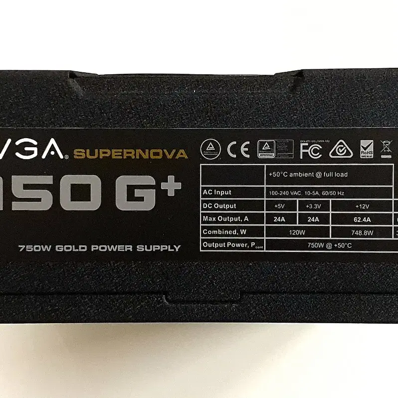 EVGA 750W 슈퍼노바 정격 파워 서플라이 골드 등급 에브가