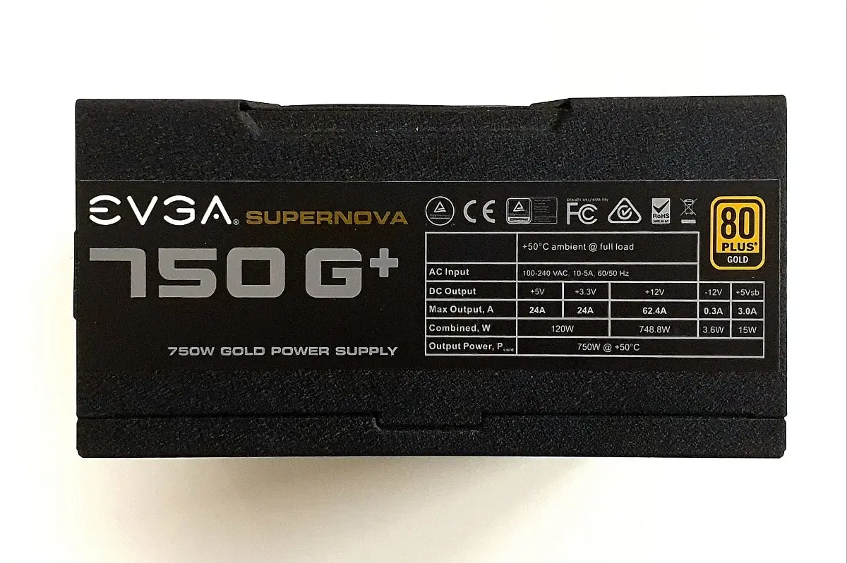 EVGA 750W 슈퍼노바 정격 파워 서플라이 골드 등급 에브가